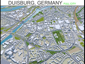 duisburg city germany 60km 3D Model