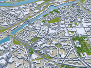 duisburg city germany 60km 3D Model