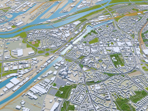 duisburg city germany 60km 3D Model