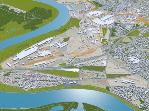 duisburg city germany 60km 3D Model