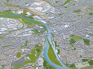 duisburg city germany 60km 3D Model