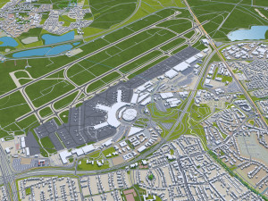 duisburg city germany 60km 3D Model