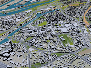 duisburg city germany 60km 3D Model