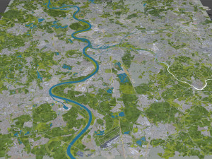 duisburg city germany 60km 3D Model