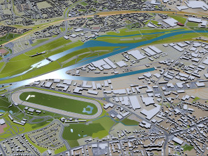 duisburg city germany 60km 3D Model
