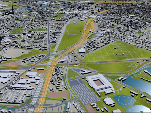 duisburg city germany 60km 3D Model