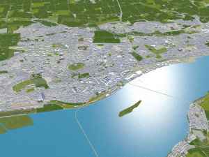 dundee city scotland uk 60km 3D Model