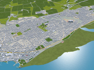 dundee city scotland uk 60km 3D Model