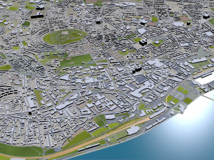 dundee city scotland uk 60km 3D Model
