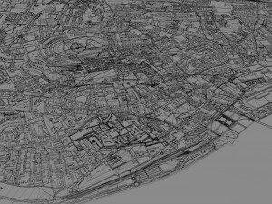 dundee city scotland uk 60km 3D Model
