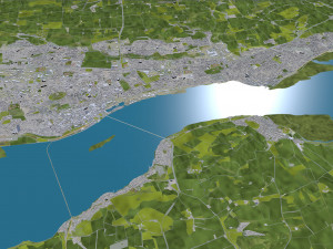 dundee city scotland uk 60km 3D Model