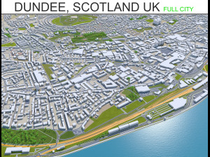 dundee city scotland uk 60km Modello 3D