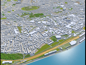 dundee city scotland uk 60km 3D Model