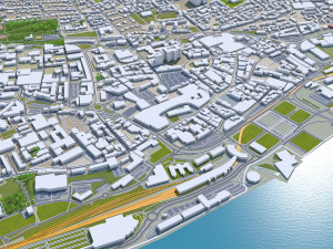 dundee city scotland uk 60km 3D Model