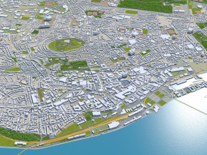 dundee city scotland uk 60km 3D Model