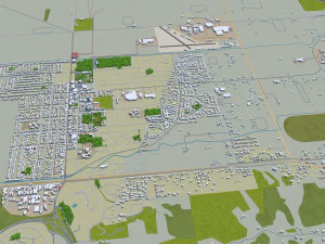 dunedin city new zealand 50km 3D Model