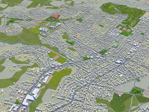 dunedin city new zealand 50km 3D Model