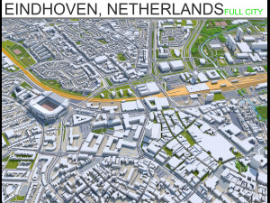 eindhoven city netherlands 30km Model 3D