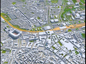eindhoven city netherlands 30km 3D Model