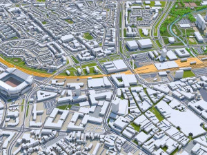 eindhoven city netherlands 30km 3D Model