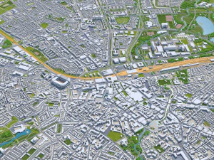 eindhoven city netherlands 30km 3D Model