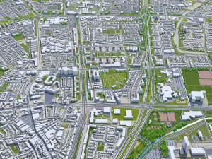 eindhoven city netherlands 30km 3D Model