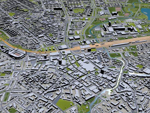 eindhoven city netherlands 30km 3D Model