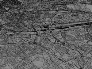 eindhoven city netherlands 30km 3D Model