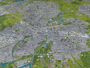 eindhoven city netherlands 30km 3D Model