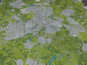 eindhoven city netherlands 30km 3D Model