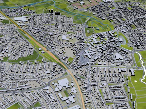 eindhoven city netherlands 30km 3D Model