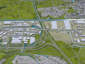 eindhoven city netherlands 30km 3D Model