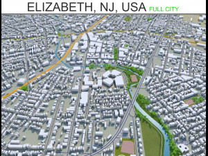 elizabeth city new jersey 20km Modelo 3D