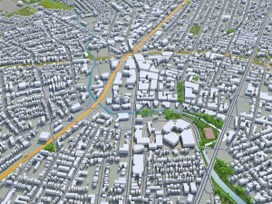 elizabeth city new jersey 20km Modello 3D