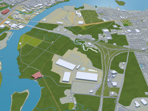 elizabeth city new jersey 20km Modello 3D