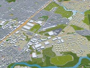 elizabeth city new jersey 20km Modello 3D