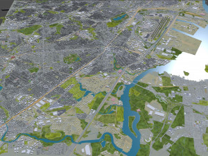 elizabeth city new jersey 20km Modello 3D