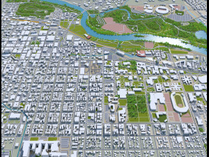 eugene city oregon 70km 3D Model