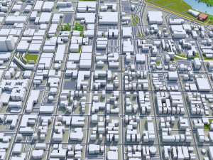 eugene city oregon 70km 3D Model