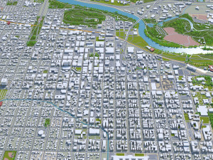 eugene city oregon 70km 3D Model