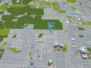 eugene city oregon 70km 3D Model