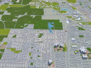 eugene city oregon 70km 3D Model