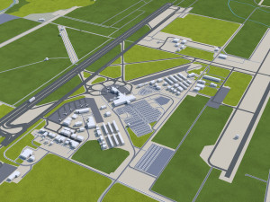 eugene city oregon 70km 3D Model