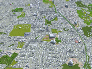 eugene city oregon 70km 3D Model