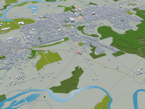 eugene city oregon 70km 3D Model