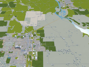 eugene city oregon 70km 3D Model