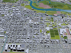 eugene city oregon 70km 3D Model