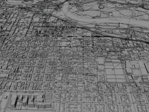 eugene city oregon 70km 3D Model
