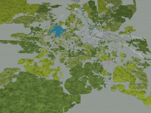 eugene city oregon 70km 3D Model