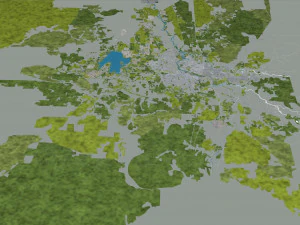 eugene city oregon 70km 3D Model